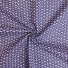 Algodón estampado SAIJO Blanco / Azul marino